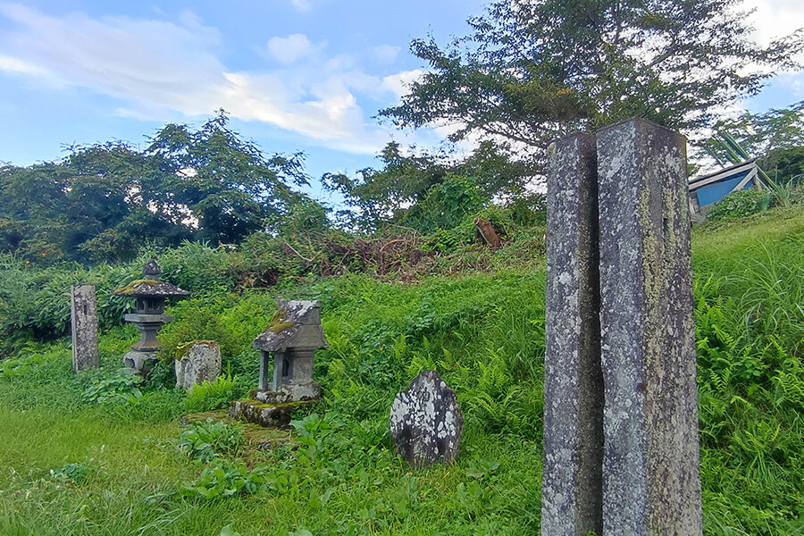 Stone shrine and Dosojin (roadside deities)